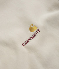 Carhartt Half Zip American Script Sweatshirt - Moonbeam thumbnail