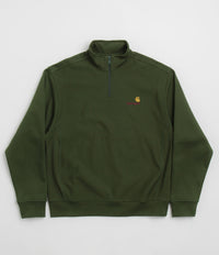 Carhartt Half Zip American Script Sweatshirt - Tarragon thumbnail