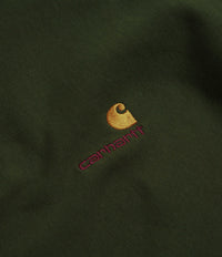 Carhartt Half Zip American Script Sweatshirt - Tarragon thumbnail