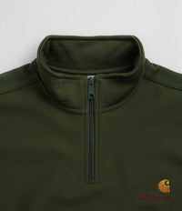 Carhartt Half Zip American Script Sweatshirt - Tarragon thumbnail