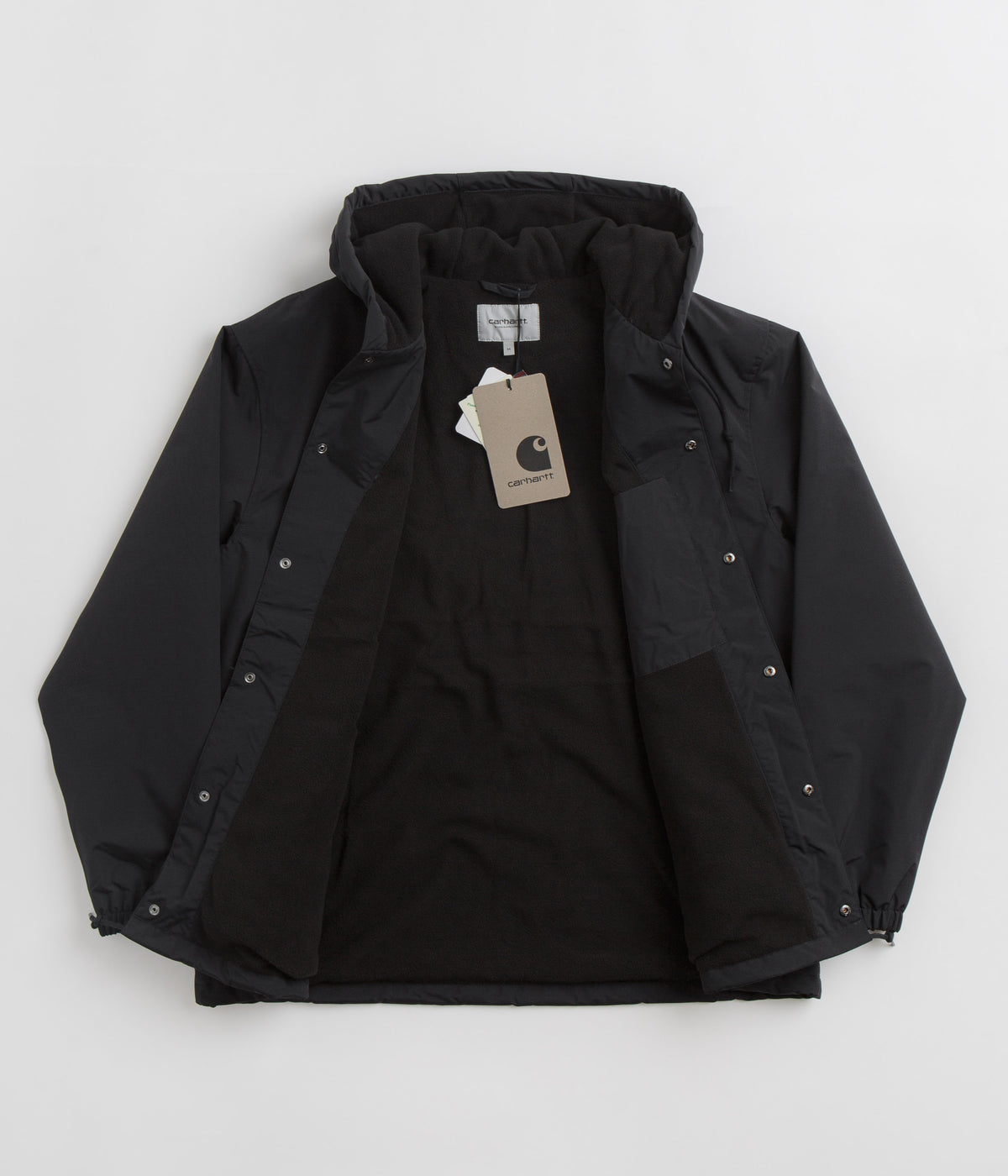 Carhartt Hooded Coach Jacket - Black / White | Always in Colour