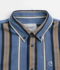 Carhartt Jarrell Short Sleeve Shirt - Jarrell Stripe / Blue Iris / Wax thumbnail