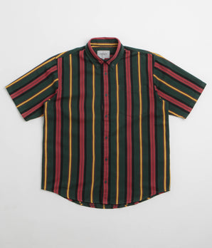 Carhartt Jarrell Short Sleeve Shirt - Jarrell Stripe / Conifer / Black