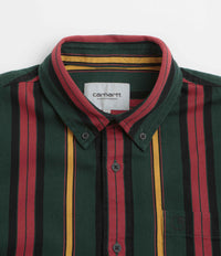 Carhartt Jarrell Short Sleeve Shirt - Jarrell Stripe / Conifer / Black thumbnail