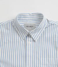 Carhartt Linus Stripe Poplin Short Sleeve Shirt - Bleach / White thumbnail