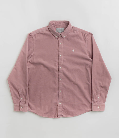 Carhartt Madison Fine Cord Shirt - Glassy Pink / Wax