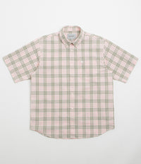 Carhartt Niven Short Sleeve Shirt - Niven Check / Air Pink / Wax thumbnail