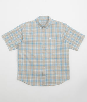 Carhartt Niven Short Sleeve Shirt - Niven Check / Wall / Wax