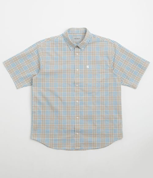 Carhartt Niven Short Sleeve Shirt - Niven Check / Wall / Wax