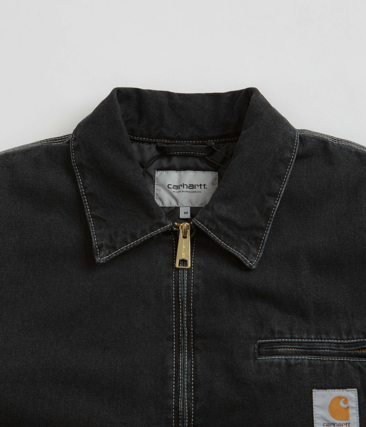 Carhartt OG Detroit Jacket - Black Stone Wash | Always in Colour