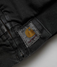 Carhartt OG Santa Fe Bomber Jacket - Stone Dyed Black thumbnail
