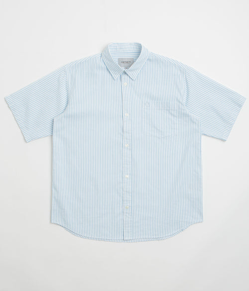 Carhartt Phelps Short Sleeve Shirt - Phelps Stripe / Bluebird