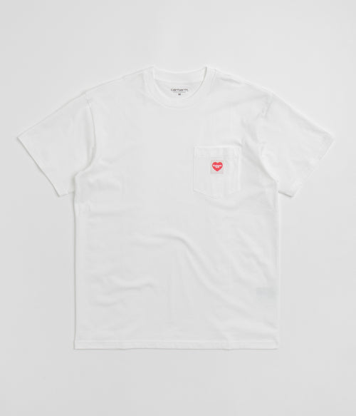 Carhartt Pocket Heart T-Shirt - White / Red