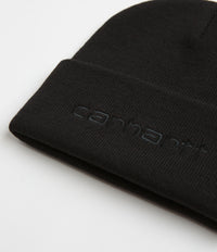 Carhartt Script Beanie - Black / Black thumbnail