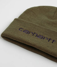 Carhartt Script Beanie - Highland / Cassis thumbnail