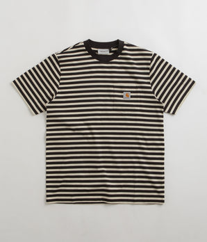 Carhartt Seidler Pocket T-Shirt - Seidler Stripe / Salt / Black