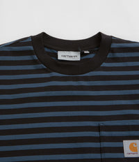 Carhartt Seidler Pocket T-Shirt - Seidler Stripe / Squid / Black thumbnail