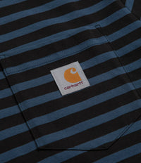 Carhartt Seidler Pocket T-Shirt - Seidler Stripe / Squid / Black thumbnail