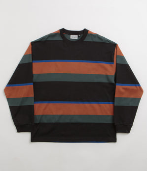 Carhartt Sundling Long Sleeve T-Shirt - Sundling Stripe / Deep Hamilton Brown