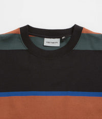 Carhartt Sundling Long Sleeve T-Shirt - Sundling Stripe / Deep Hamilton Brown thumbnail