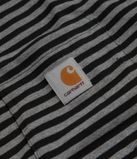 Carhartt Verner Pocket Long Sleeve T-Shirt - Verner Stripe / Black / Dark Grey Heather thumbnail