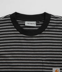 Carhartt Verner Pocket Long Sleeve T-Shirt - Verner Stripe / Black / Dark Grey Heather thumbnail