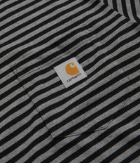 Carhartt Verner Pocket T-Shirt - Verner Stripe / Black / Dark Grey Heather thumbnail