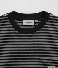 Carhartt Verner Pocket T-Shirt - Verner Stripe / Black / Dark Grey Heather thumbnail