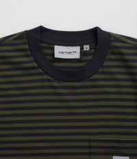 Carhartt Verner Pocket T-Shirt - Verner Stripe / Dark Navy / Office Green thumbnail