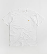 Carhartt Chase T-Shirt - White / Gold thumbnail