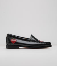 G.H. Bass Womens Weejun Penny Love Shoes - Black / Red thumbnail