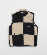 Gramicci Checkered Sherpa Vest - Natural / Navy Check thumbnail