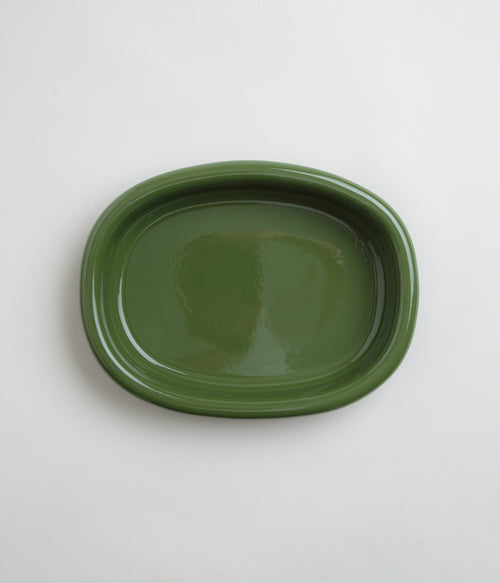 HAY Large Barro Oval Dish - Green