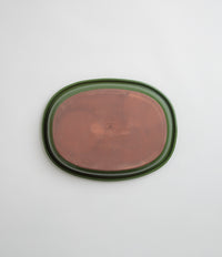 HAY Large Barro Oval Dish - Green thumbnail