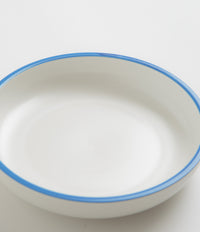 HAY Large Sobremesa Serving Bowl - White / Blue Rim thumbnail