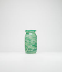 HAY Small Roll Neck Splash Vase - Green Swirl thumbnail