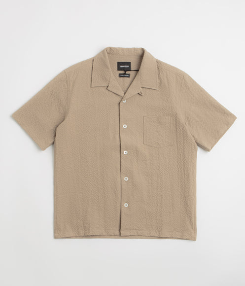 Howlin' Cocktail Short Sleeve Shirt - Biscuit Seersucker