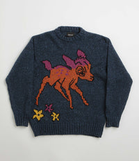 Howlin' Cosmic Deer Sweatshirt - Blue thumbnail