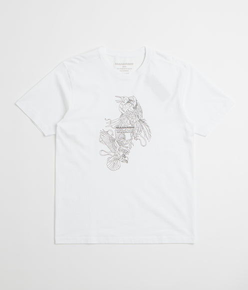 Maharishi Crow & Heron Miltype T-Shirt - White