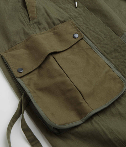 Maharishi M42 Hakama Cropped Track Pants in Olive