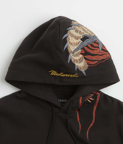 Maharishi Tiger Dragon Hoodie in Black