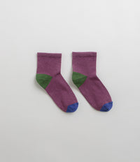 Mollusk Color Block Socks - Huckleberry thumbnail