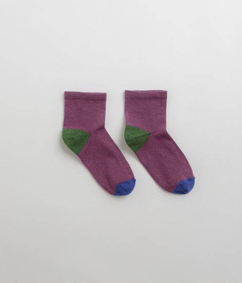 Mollusk Color Block Socks - Huckleberry