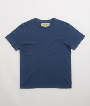 Mollusk Hemp Pocket T-Shirt - Dull Indigo