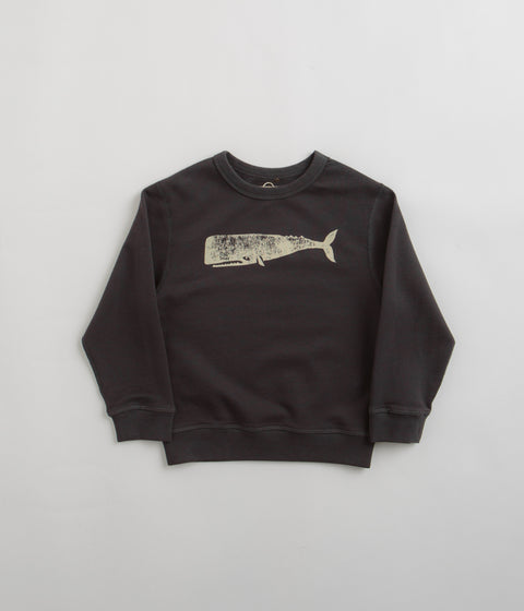 Mollusk Kids Whale Crewneck Sweatshirt - Faded Navy