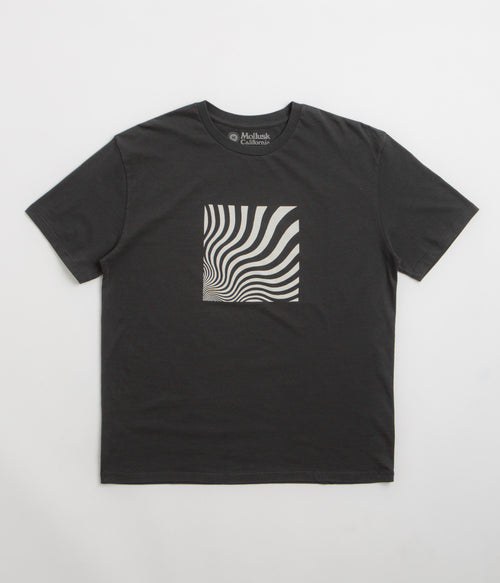 Mollusk Optic Wave T-Shirt - Faded Black