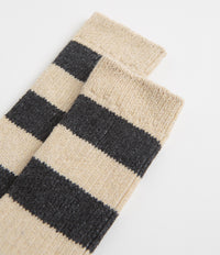 Mollusk Stripe Utility Socks - Charcoal Stripe thumbnail