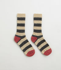 Mollusk Stripe Utility Socks - Charcoal Stripe thumbnail