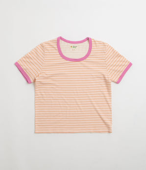 Mollusk Womens Ringer T-Shirt - Pink Stripe