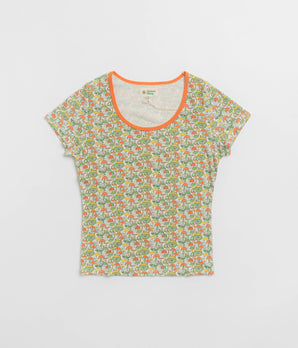 Mollusk Womens Scoop Ribsy T-Shirt - Green Mushroom